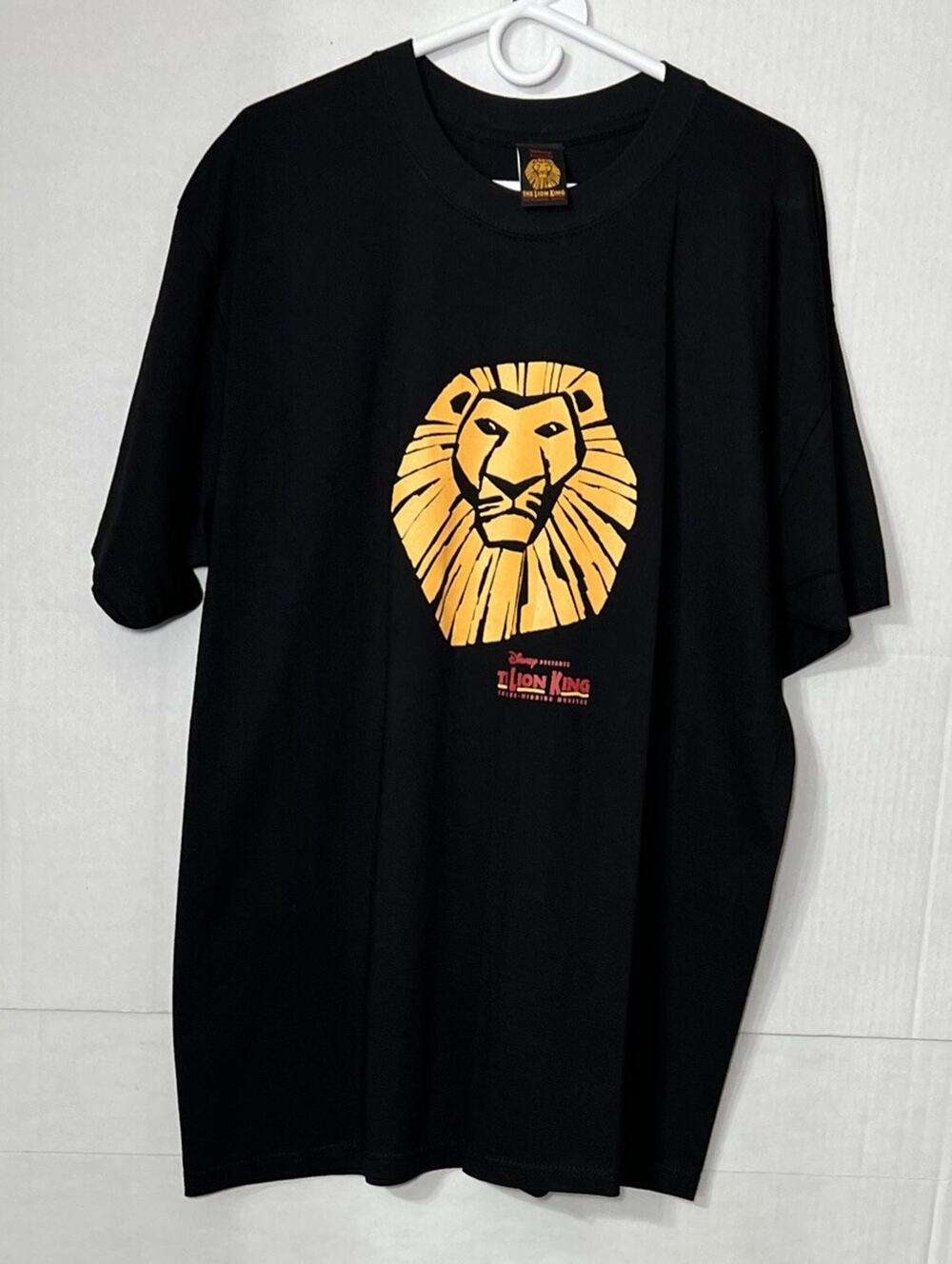Vintage Y2K Disney The Lion King On Tour Broadway Black T-Shirt Size XL USA